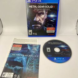 Metal Gear Solid V: Ground Zeroes (Sony PlayStation 4, 2014) Complete Tested PS4