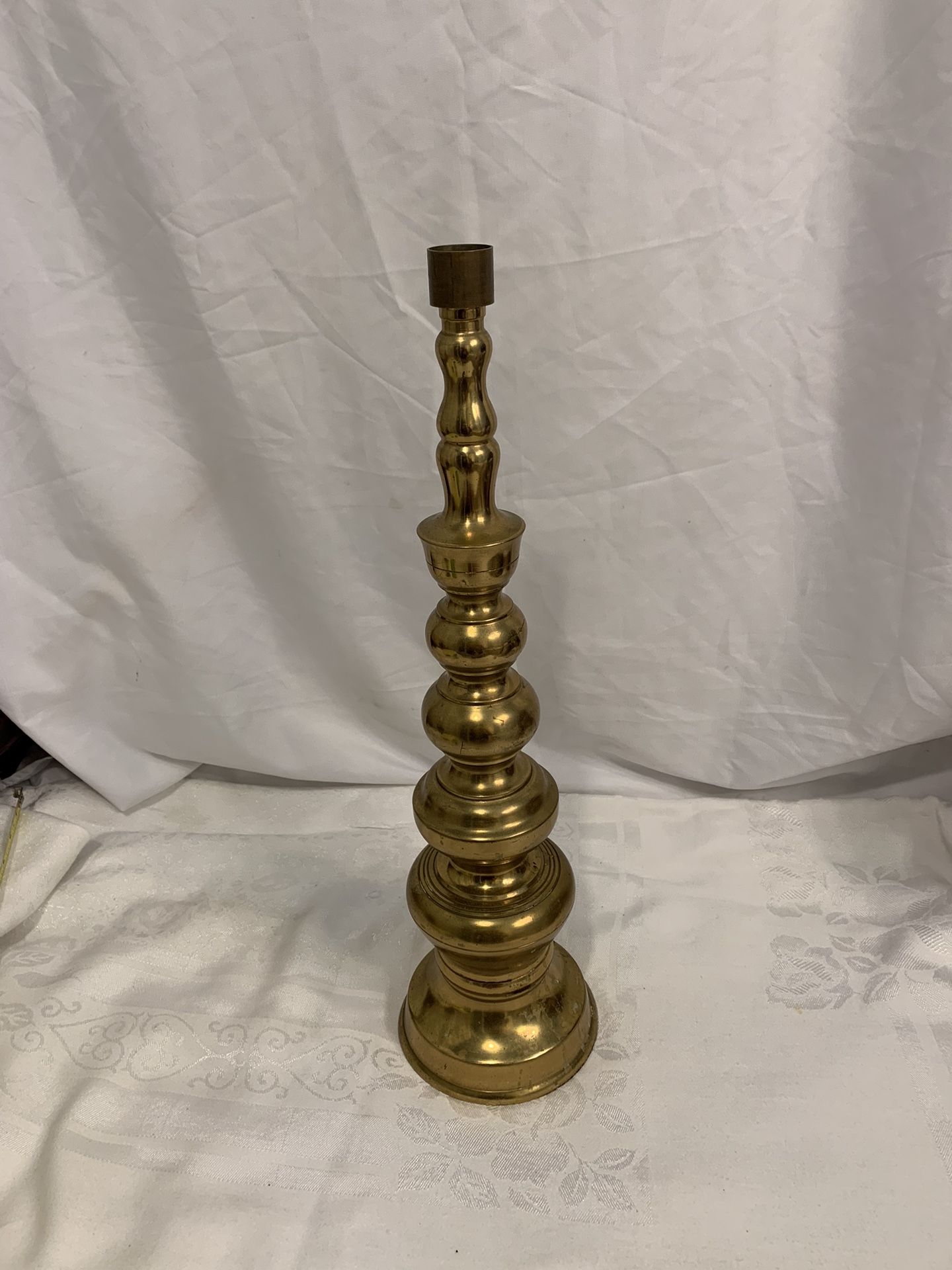 Vintage HOMCO Japan 18” Tall Brass Candlestick 