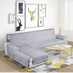 Waterproof Sectional Couch Covers L Shaped Sofa Covers Chaise Lounge Cover 3pcs Reversible Sofa Covers for Sectional Sofa Pet Kids Furniture Protector