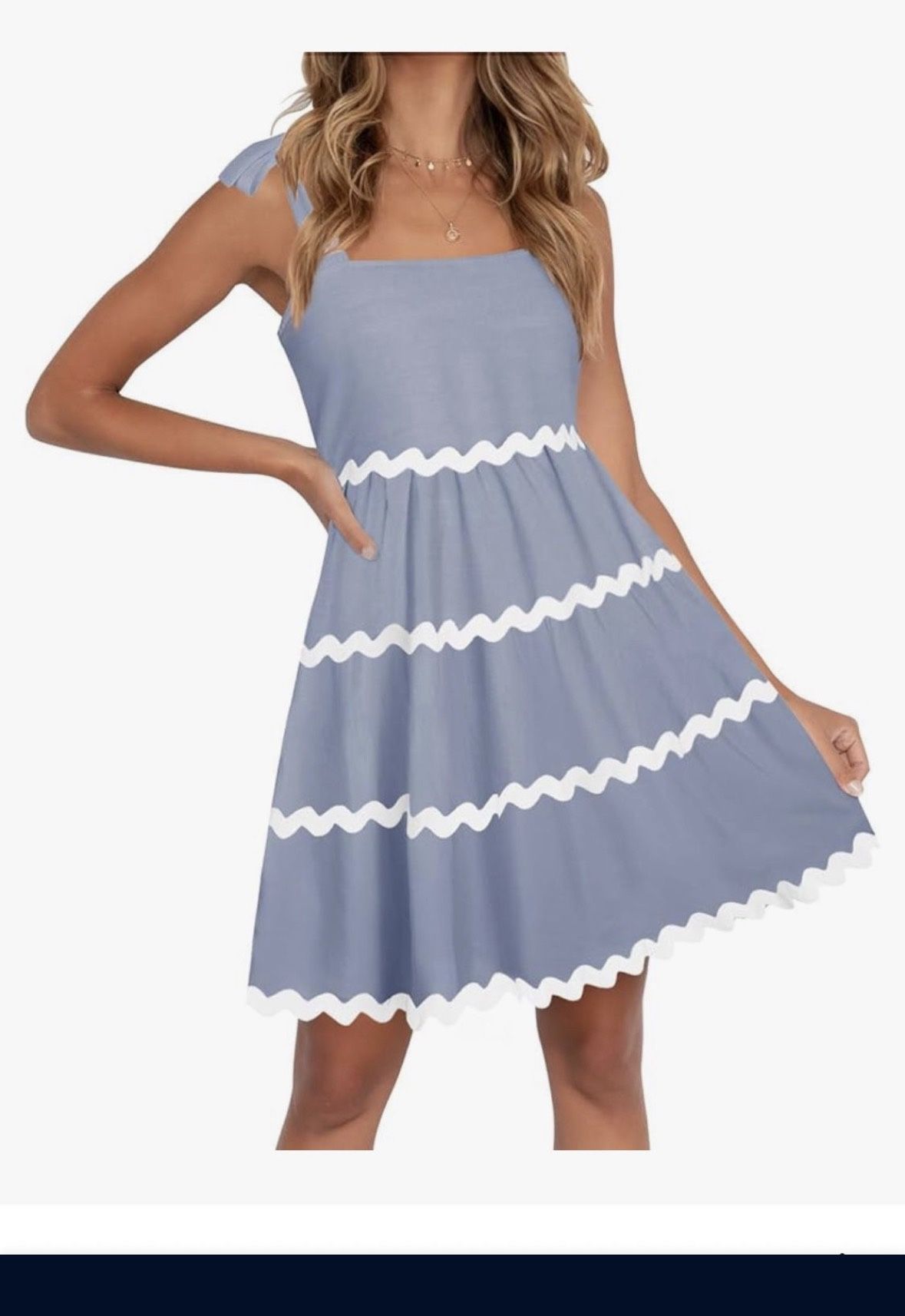 ZESICA Women's Summer Swing Mini Dress Casual Spaghetti Straps Sleeveless Smocked Backless Flowy A Line Sundress
