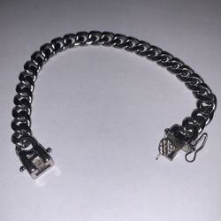 Silver stainless steel chain bracelet