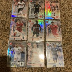 9 Bundesliga 2022 Stadium Club Line Runners Refractor Insert Pro Soccer Cards 