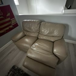 Leather Reclining Sofa Loveseat