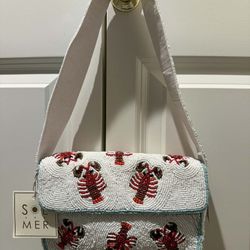Viral Red Lobster Beaded Purse