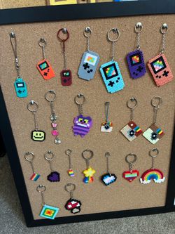 Custom fuse beads keychains