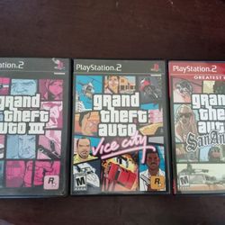 5 PS2 Games With Memory Card 