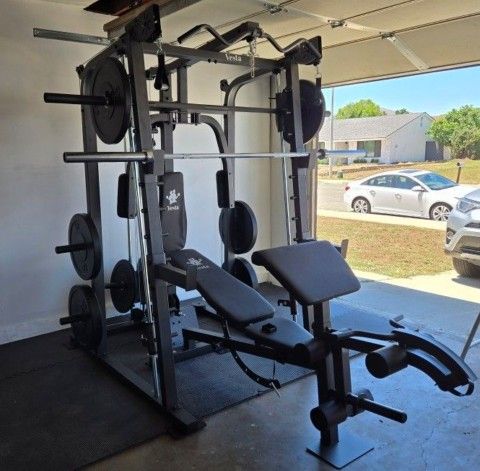 Smith Machine 2001 | Multi-Use Adj Bench | Gym Equipment | Fitness | Squat Rack | Excercise |🔴WEIGHTS AND BARBELL SOLD SEPARATELY 🔴 FREE DELIVERY 🚚