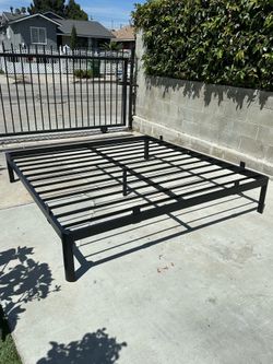 Metal bed frame king