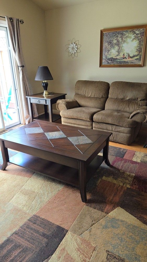 Coffee Table + 2 End Tables