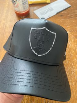 Raiders leather hat