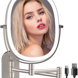 Lighted Wall Mounted Makeup Mirror,
