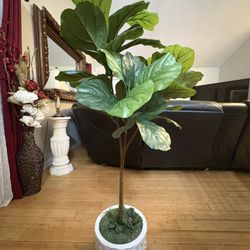 Tall Faux Fiddle Leaf-Fig Plant 