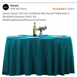 Teal Round 120” Tablecloths 