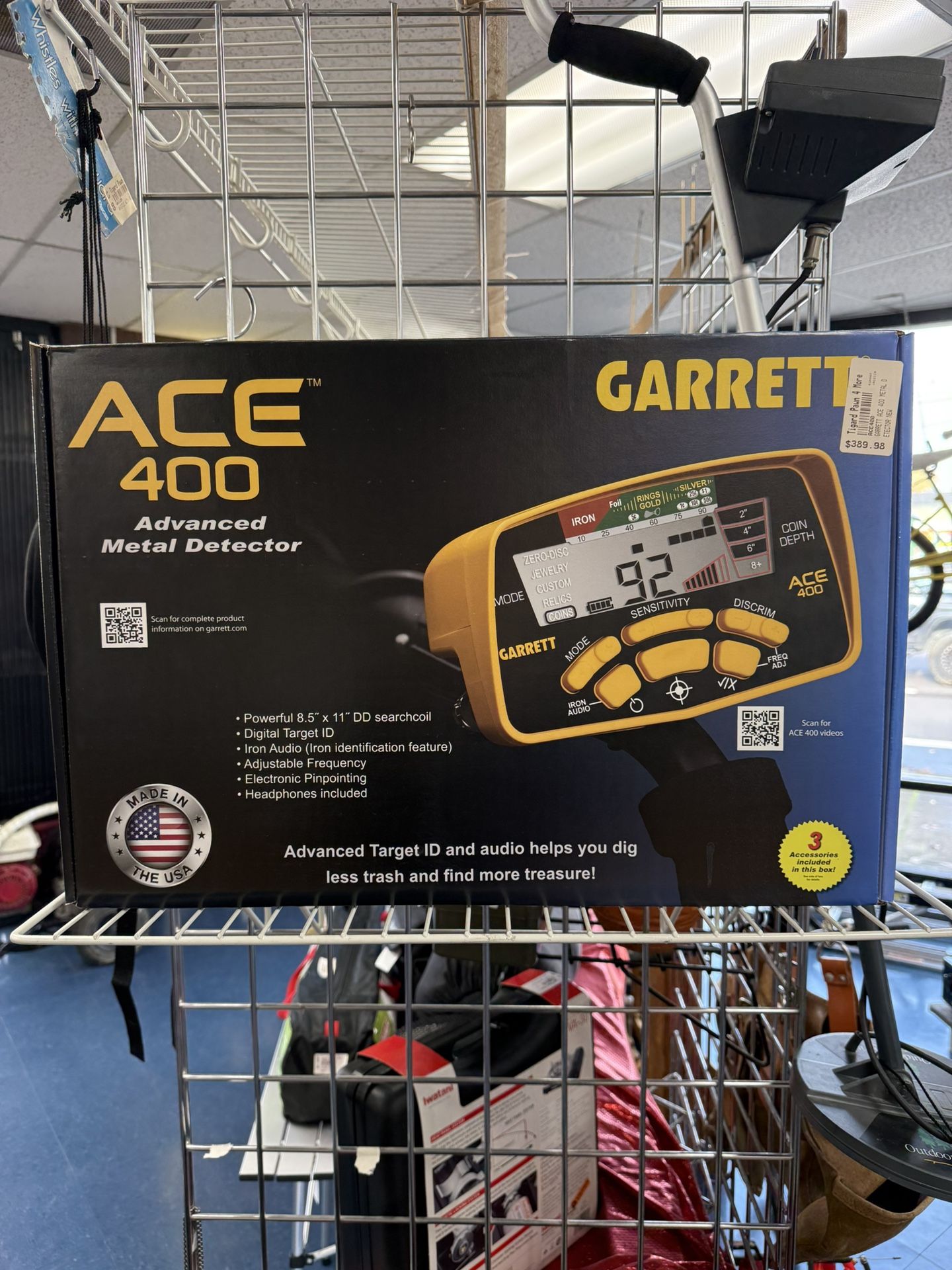 Garret Ace 400 Advanced Metal Detector With Headphones