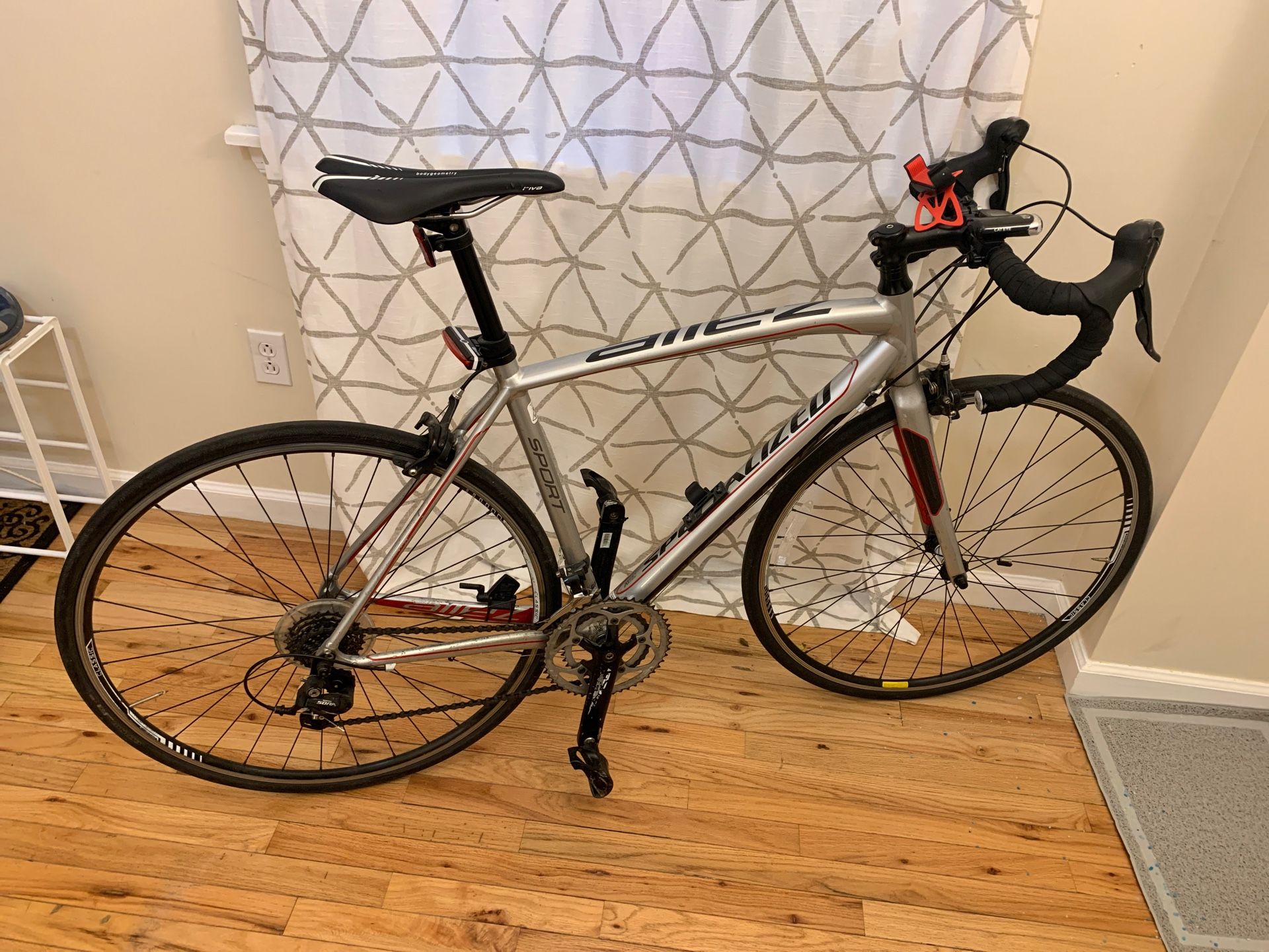 Specialized Allez road bike with accessories