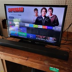 32 Inch Tv w/Firestick 4k & LG Soundbar 