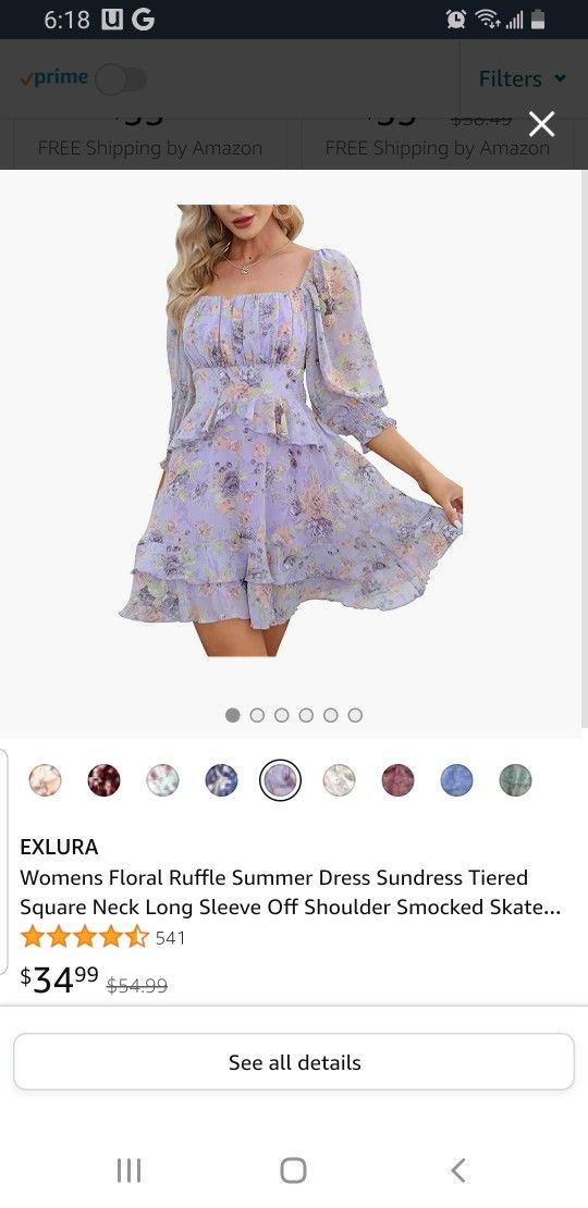 EXLURA Womens Dress