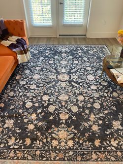 Matching Floral Area Rug & Runner Set