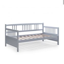 Twin Size Wooden Slats Daybed Bed With Rails