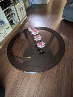 Wooden Glass Table
