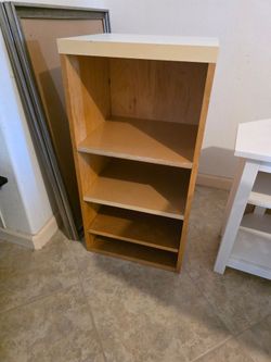 Small Wooden Bookshelf with 4 Shelves