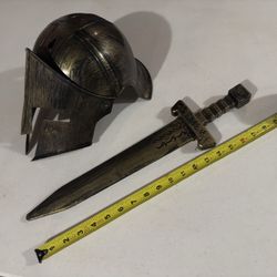 Gladiator Plastic Helmet And Sword