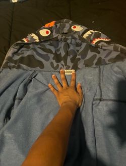 BLUE BAPE HOODIE ZIP - UP SIZE M
