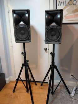 JBL Sound Power 4716 Compact Bi-Radial Speakers (Pair) with Tripod Stands