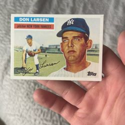Signed Vintage Don Larsen 1956 Perfect Game Topps Card