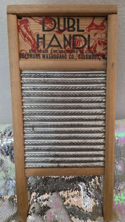 Columbus Washboard Co Double Handi Washboard Vintage Rustic Farmhouse Decor