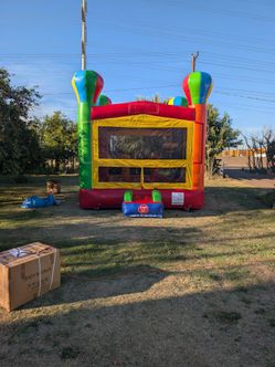 Bounce house and water slides