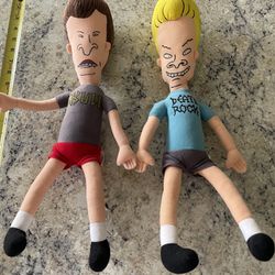 Very Rare Beavis  And Butthead 22 Inch Plush Dolls, Posable 