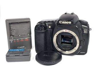 Canon EOS 20D 8.2mp Digital SLR Camera Body w/ Canon Battery, Charger & Cap - WORKS GREAT