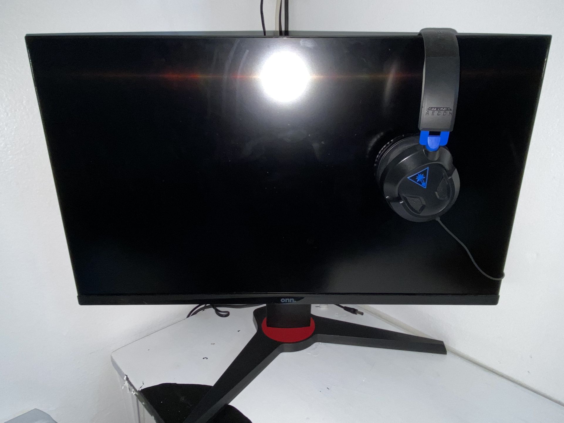 Monitor With Headphones.