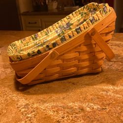Longaberger Basket w/ Liner & Protector