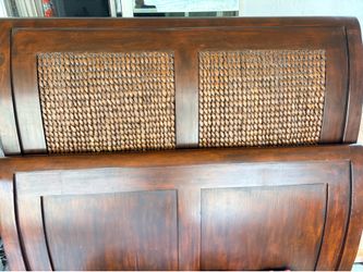 Pier 1 solid wood bed frame