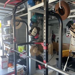 Home Gym Squat Cage + Barbell (Free!) — $100 Only