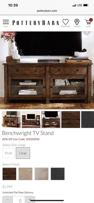 Pottery Barn Benchwright Tv Stand Large For Sale In Chicago Il