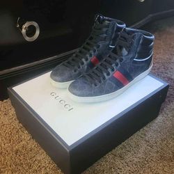 Gucci Men's Ace GG Supreme High Top Sneakers