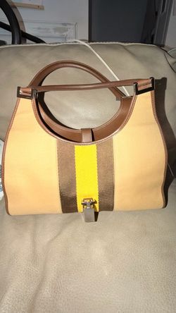 Vintage  Gucci Canvas and Leather  Jackie Hand Bag