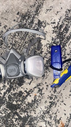 Paint mask and box cutter for work!