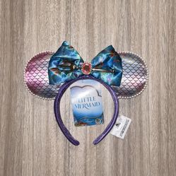 New Disney Minnie Mouse Ears Pearls Little Mermaid Triton 2023 Disneyland