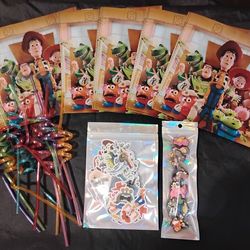 Toy Story Bags,Straws and Stickers lot
