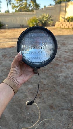 Round Vintage Headlight with Wiring