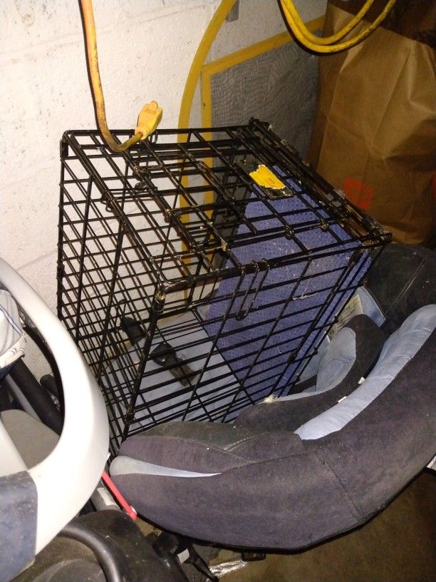Small Dog Cage + Cushion