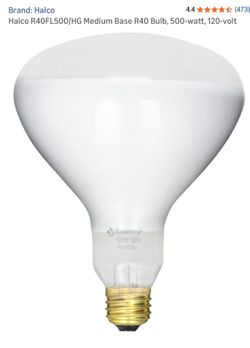 Halco R40FL500/HG Medium Base R40 Bulb, 500-watt, 120-volt
