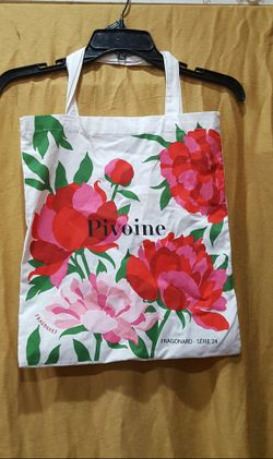 Pivoine flowery light weight tote bag