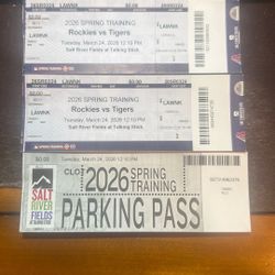 Spring Training Tickets + Parking - Rockies vs. Tigers March 24, 2026, Salt River Fields