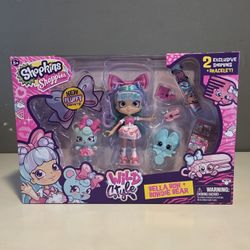 Shopkins Shoppies Dolls Wild Style Bella Bow + Bowdie Bear