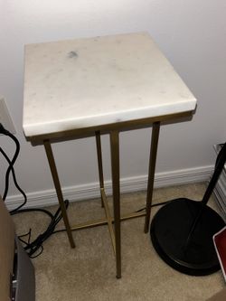 Marble And Gold Side Table